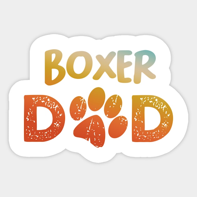 Boxer Dad Sticker by MetropawlitanDesigns